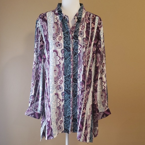 Chico's Tops - Chico's Purple Paisley Blouse NWT Chico's Tops - Chico's Purple Paisley Blouse NWT